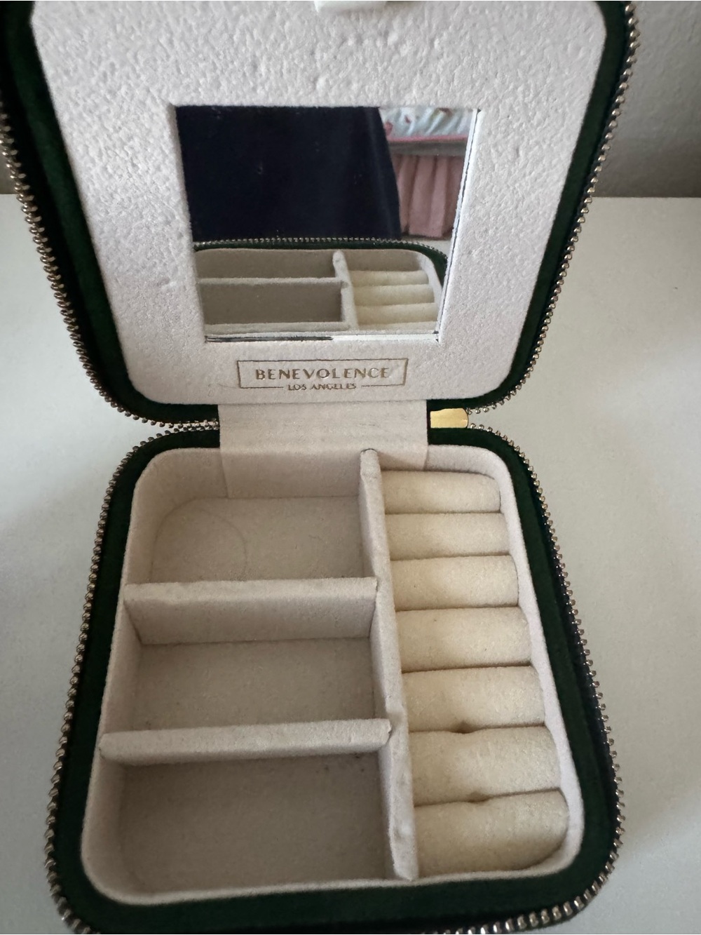 Green Travel Jewelry Organizer